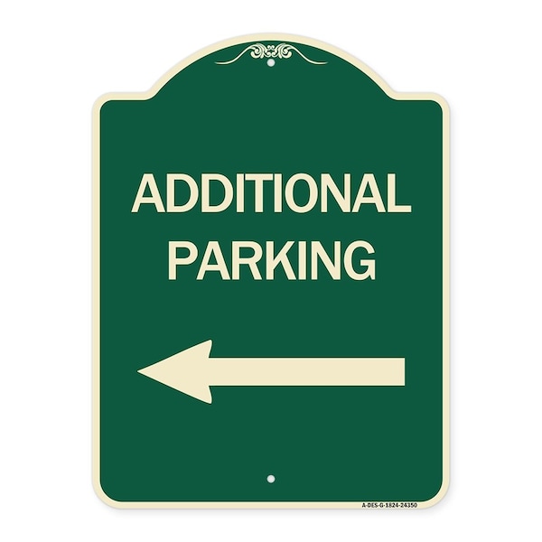 Signmission Additional Parking Left Arrow Heavy-Gauge Aluminum Architectural Sign, 24" x 18", G-1824-24350 A-DES-G-1824-24350 - main